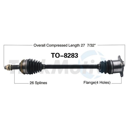 Surtrack Axle Cv Axle Shaft, To-8283 TO-8283